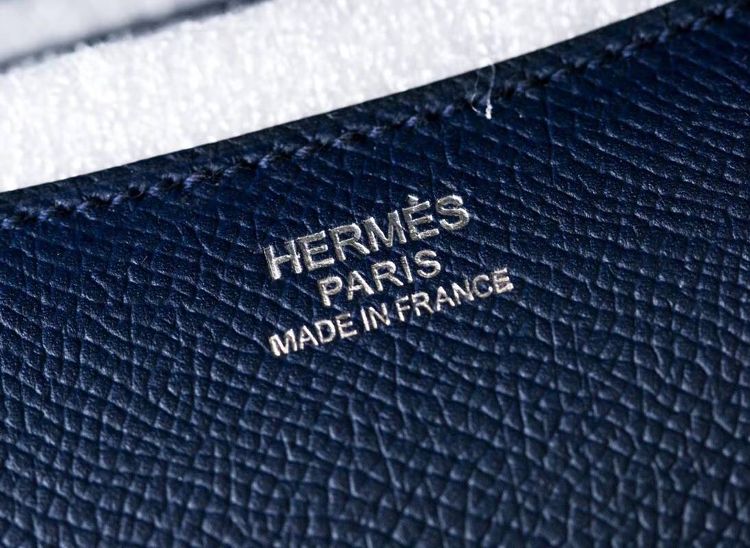爱马仕空姐包尺寸 Hermes Constance24CM CK73宝石蓝康斯坦包 银扣