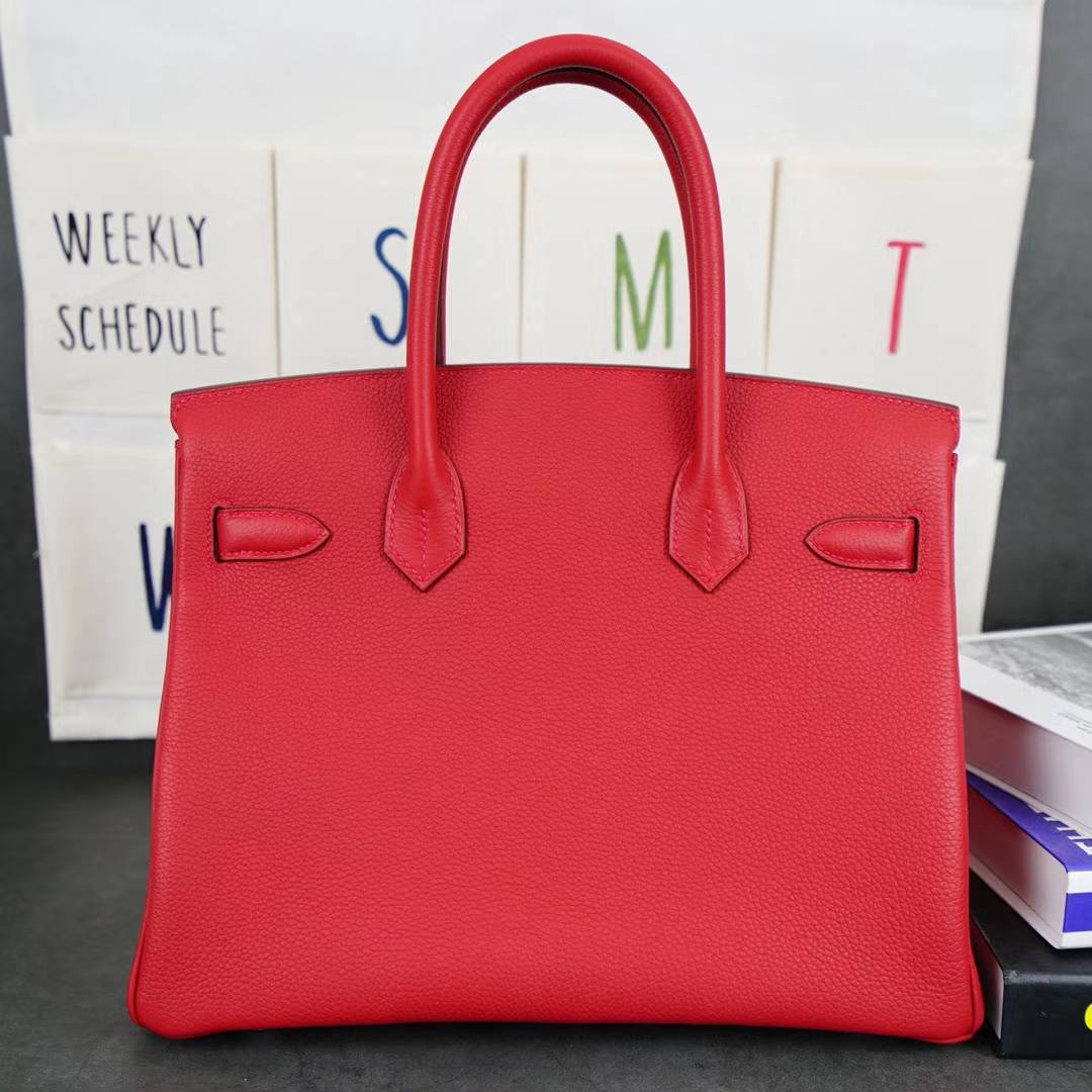 Hermes Birkin30CM 爱马仕铂金包 S5蕃茄红顶级Togo牛皮 金扣