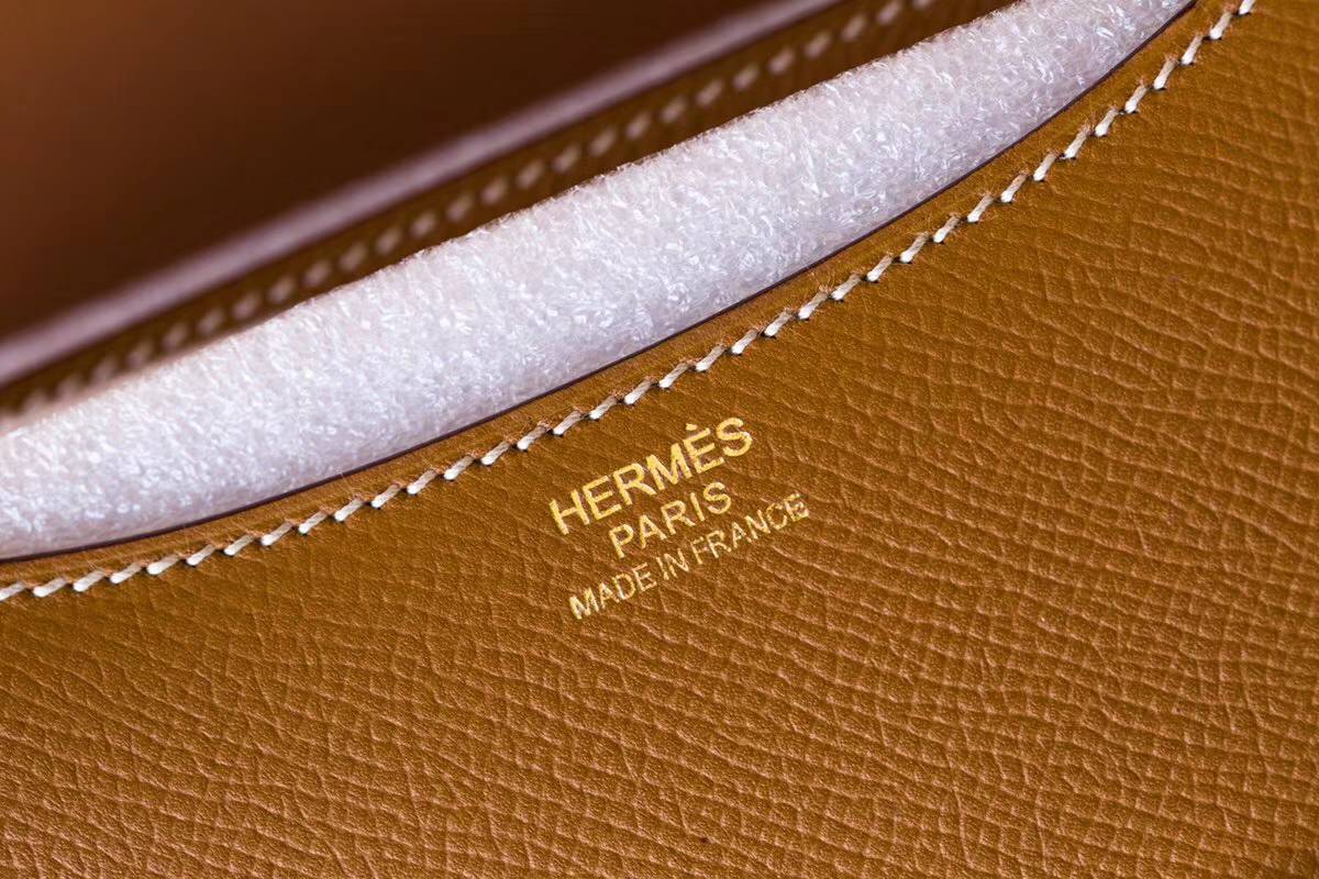 爱马仕空姐包价格 Hermes金色顶级epsom牛皮康斯坦包Constance19CM