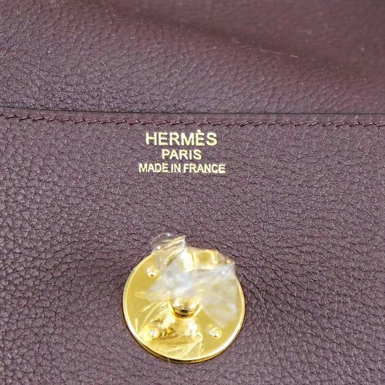 爱马仕琳迪包尺寸 Hermes Lindy30CM 波尔多酒红顶级Togo牛皮 金扣