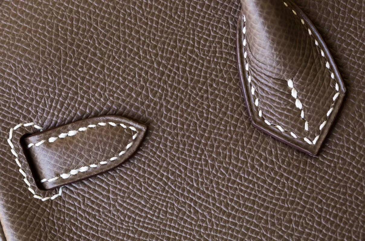 爱马仕铂金包价格 Hermes Birkin25CM 大象灰顶级Epsom牛皮 金扣