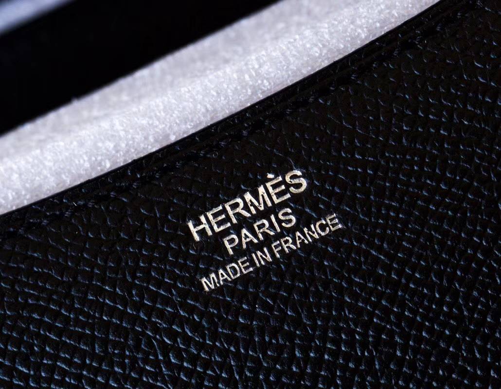 爱马仕康斯坦包 Hermes Constance24CM 黑色顶级epsom牛皮空姐包 珐琅扣