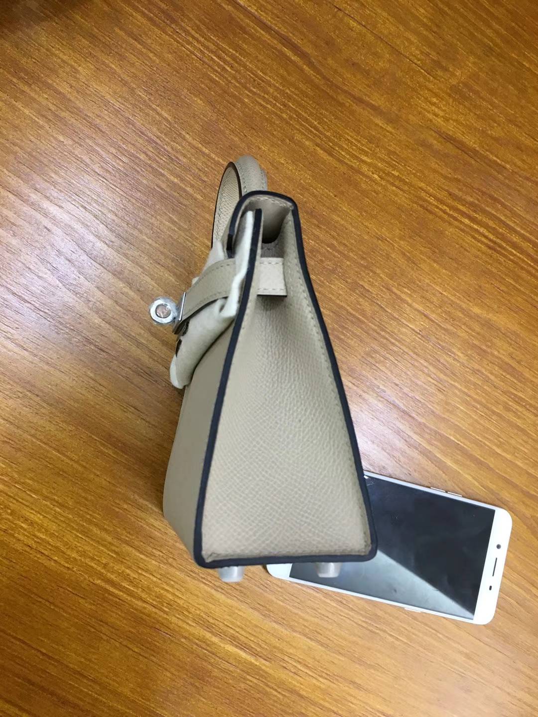 爱马仕迷你凯莉包 Hermes Minikelly19CM CK18大象灰原厂Epsom牛皮