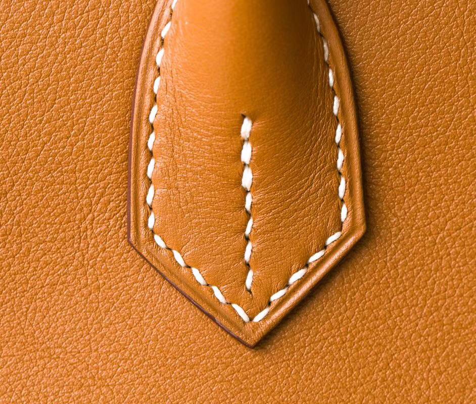 Hermes包包官网 爱马仕Birkin女包 金色原Swift牛皮铂金包 金扣