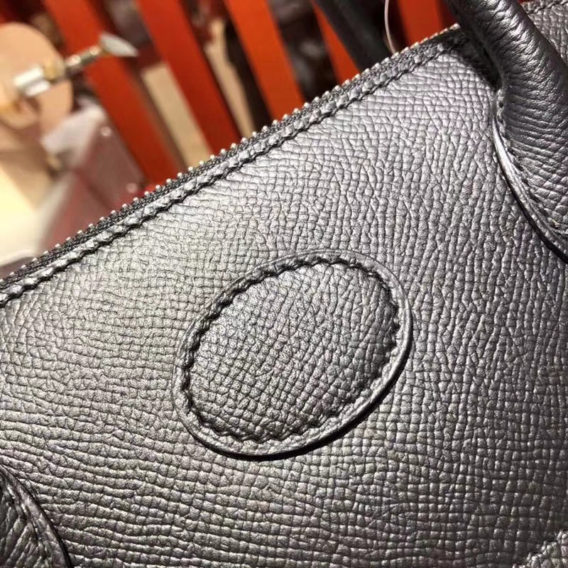 厂家直销 Hermes爱马仕黑色Epsom牛皮手提女包保龄球包Bolide27CM
