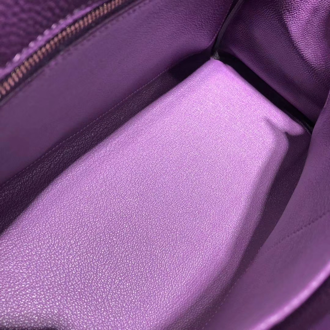 爱马仕凯莉包价格 Hermes Kelly28CM P9海葵紫顶级Togo牛皮 金扣