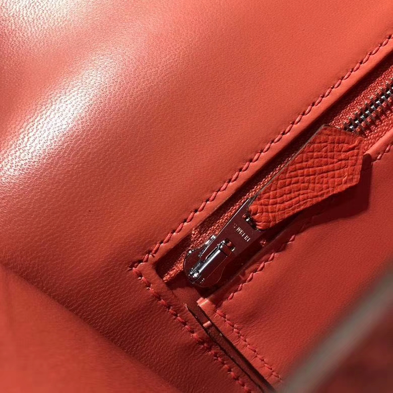 爱马仕康斯坦包 Hermes Constance24CM 西瓜红Epsom牛皮 银扣