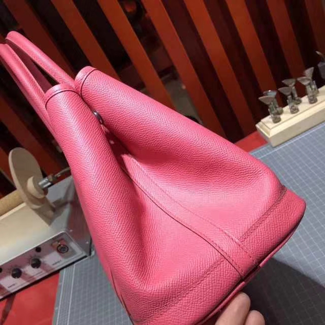 爱马仕手提女包 Hermes Garden Party 唇膏粉Epsom牛皮花园包 30cm