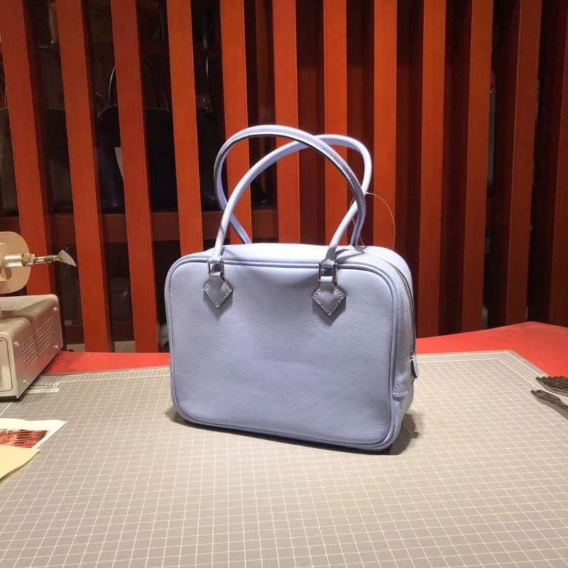 爱马仕新款女包 Hermes Mini Plume小号维多利亚包 浅紫色顶级Swift牛皮