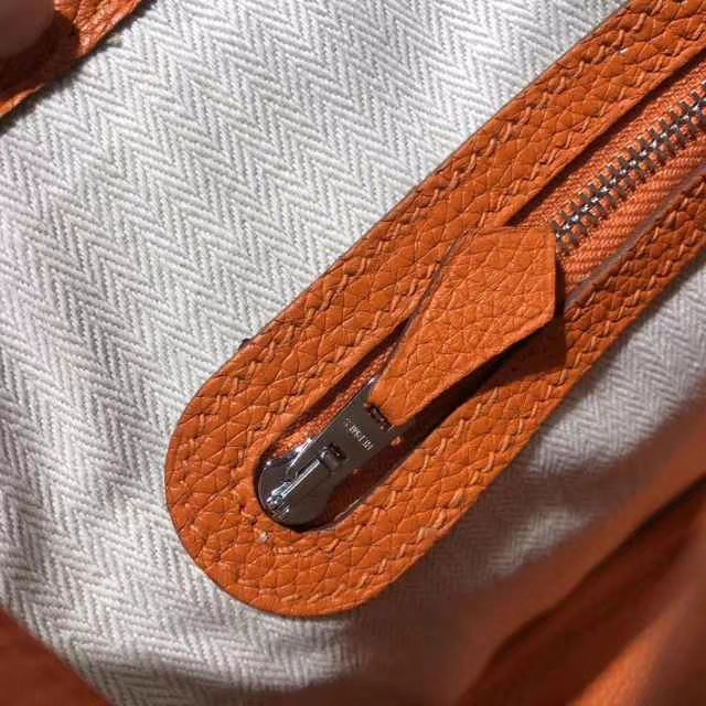 爱马仕花园包尺寸 Hermes橙色顶级togo牛皮 Garden Party Bags手提包