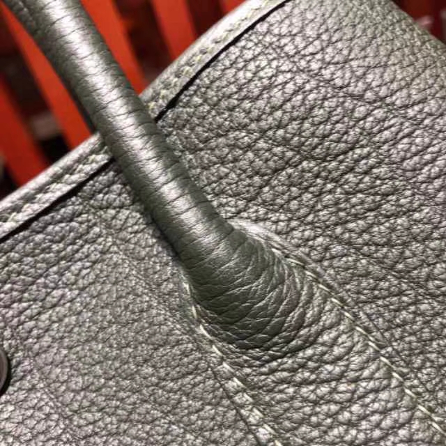 Hermes包包官网 爱马仕Togo小牛皮Garden Party Bags花园包30CM 墨绿色