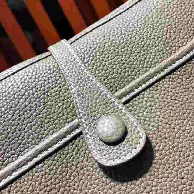 爱马仕包包官网 Hermes Evelyne大象灰Togo牛皮伊芙林包单肩斜挎包28cm