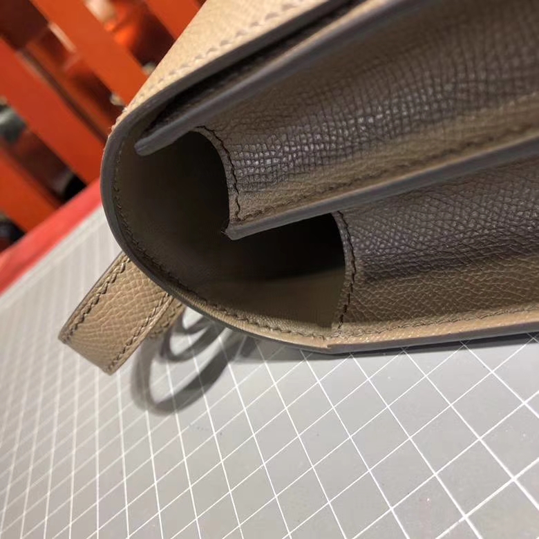 爱马仕康斯坦包 Hermes Constance24CM 大象灰Epsom牛皮 银扣