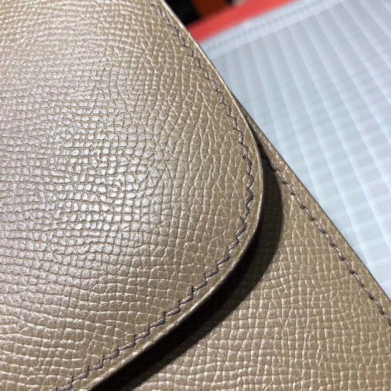 爱马仕康斯坦包 Hermes Constance24CM 大象灰Epsom牛皮 银扣