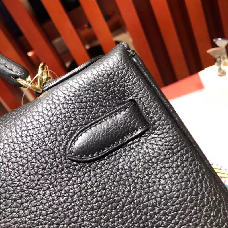 爱马仕新款凯莉包 Hermes Kelly28CM 原厂Togo牛皮搭配新款织带 金扣