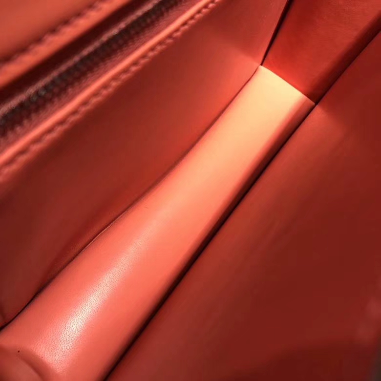 Hermes Constance24CM 爱马仕龙虾粉顶级Epsom牛皮康斯坦包 银扣