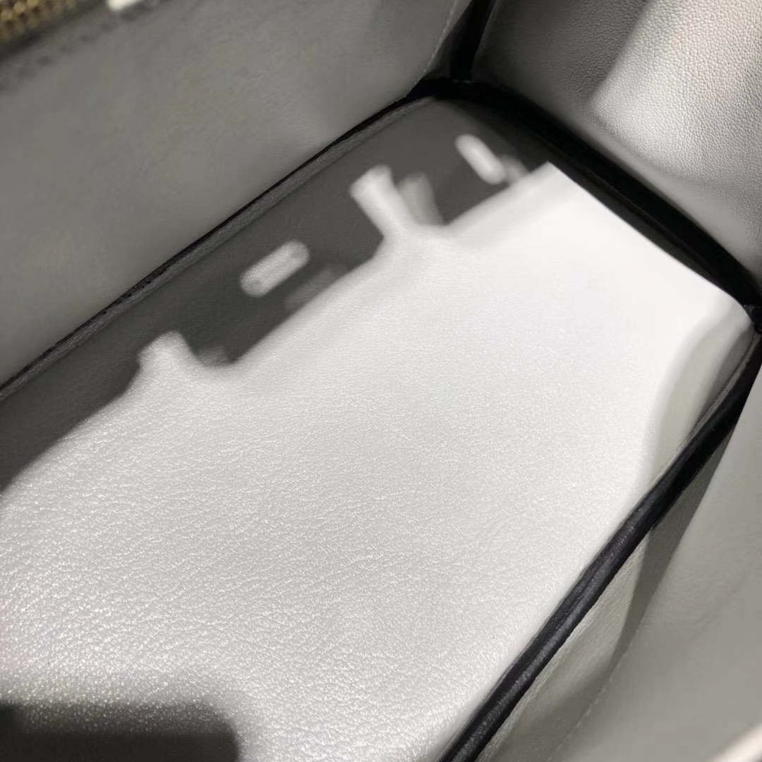 爱马仕Birkin包包 Hermes冰川蓝8U Glacierw原厂Togo牛皮铂金包 金扣
