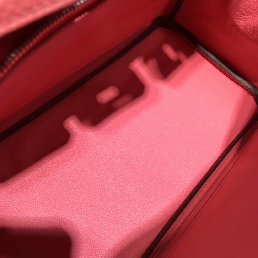 厂家直销 Hermes爱马仕8W唇膏粉原厂Togo牛皮铂金包Birkin25CM 金扣