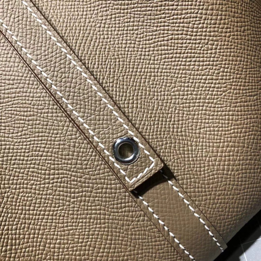 爱马仕菜篮子包 Hermes Picotin22CM 大象灰Epsom牛皮编织手柄水桶包