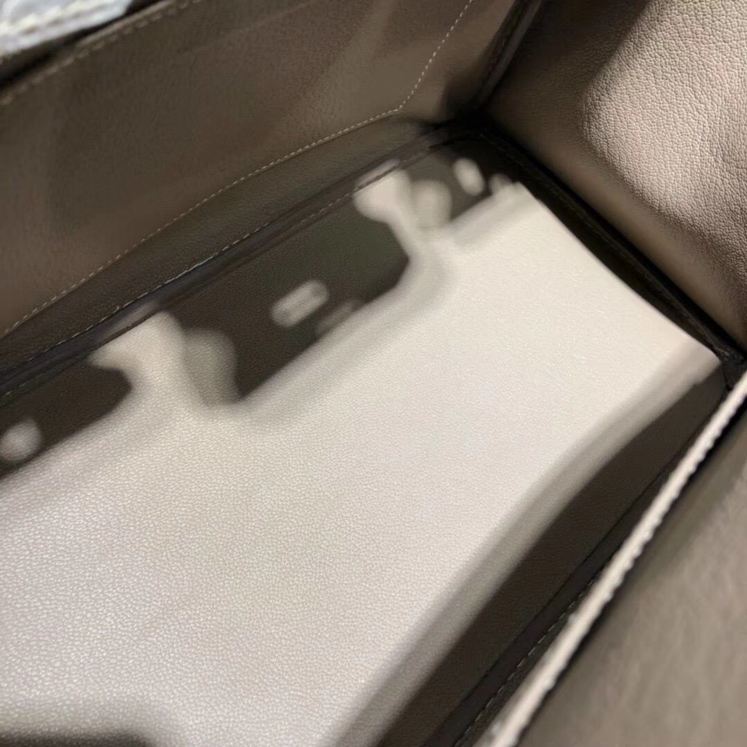 Hermes Birkin30CM 爱马仕喜马拉雅两点鳄鱼皮铂金包 银扣
