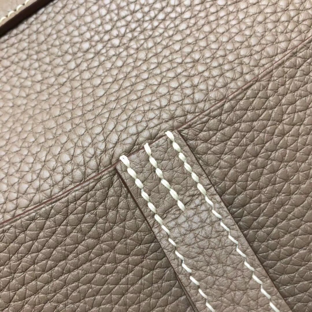 爱马仕新款包包 Hermes mini Halzan 大象灰TC牛皮手提斜挎两用包