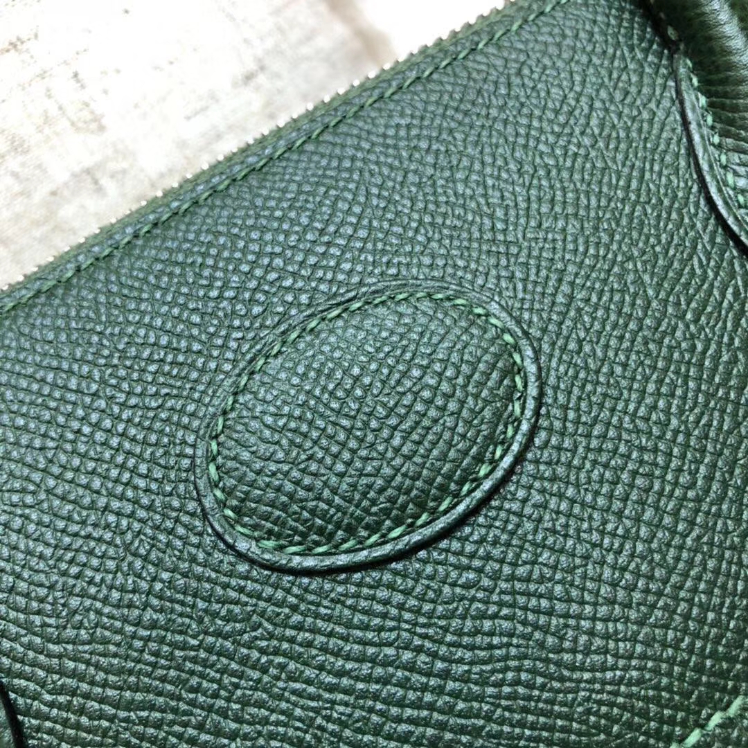 爱马仕保龄球包 Hermes Bolide27CM 英国绿顶级Epsom牛皮手提女包