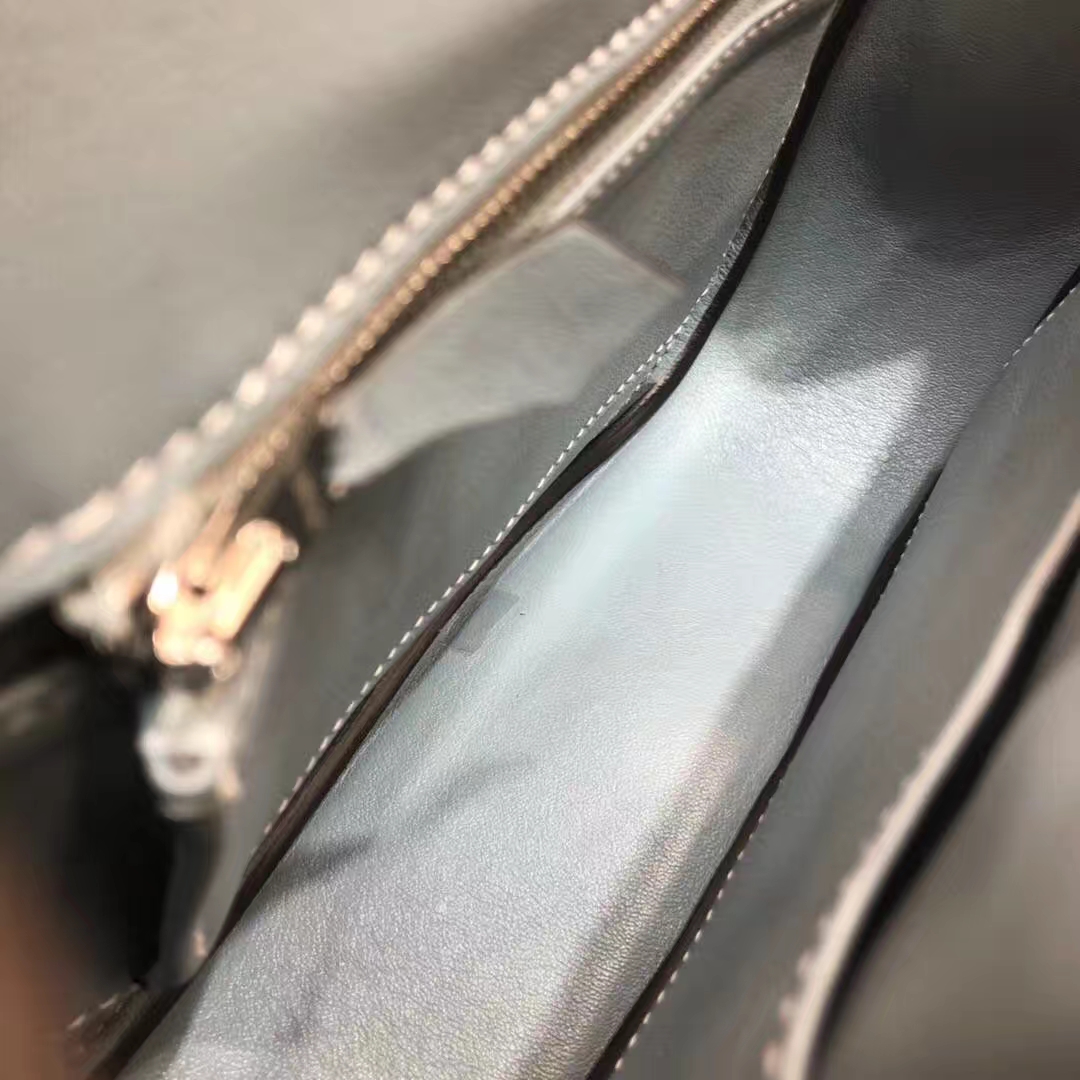 Hermes Parfums包包 爱马仕亚麻蓝原厂Swift牛皮新款单肩女包
