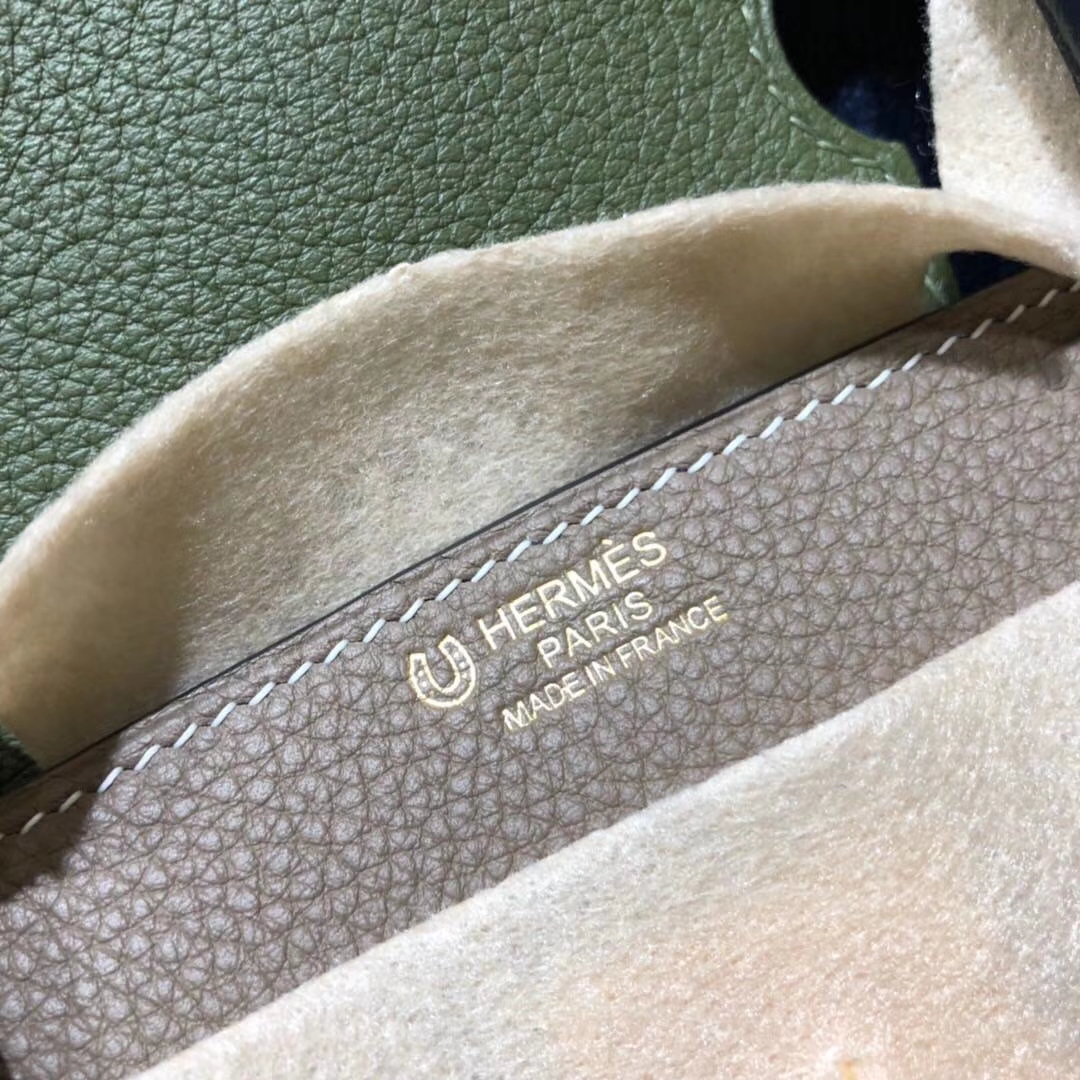 爱马仕拼色铂金包 Hermes Birkin30CM 大象灰拼丛林绿拼宝石蓝 金扣
