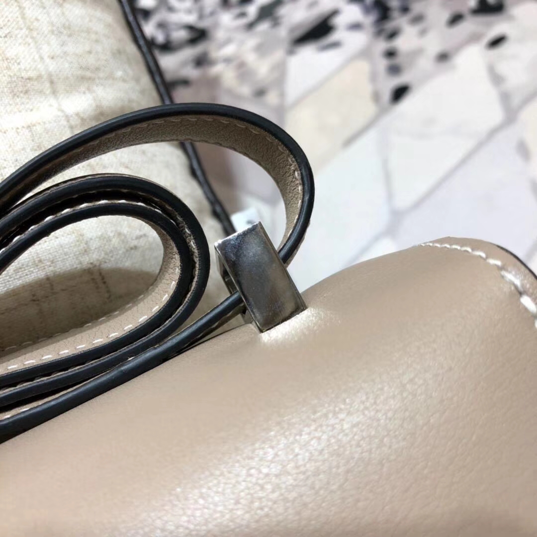 Hermes Constance23CM 爱马仕CC81斑鸠灰原厂Swift牛皮空姐包 银扣
