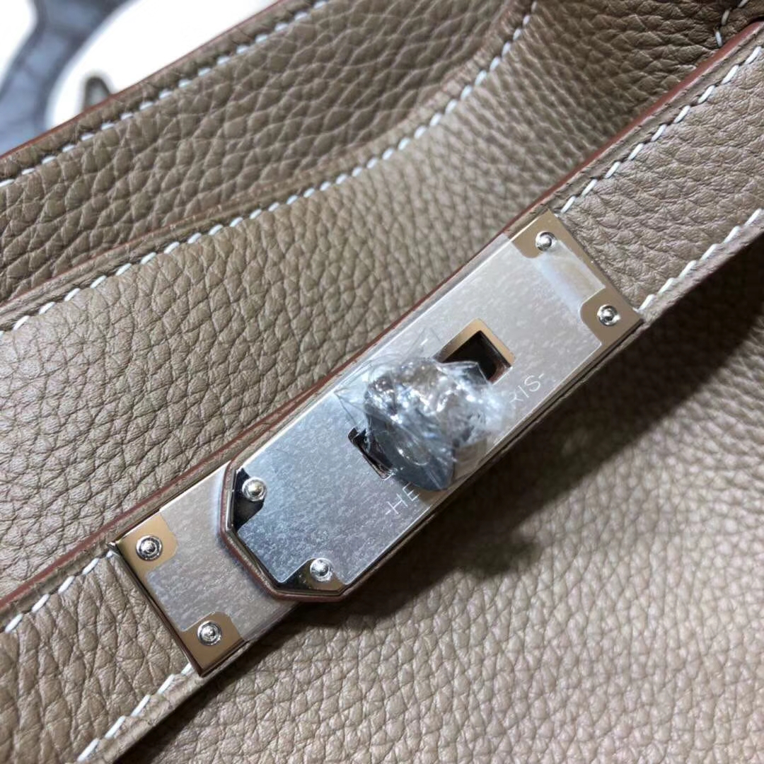 Hermes So Kelly水桶包 爱马仕CC18大象灰顶级TC牛皮新款单肩女包22CM