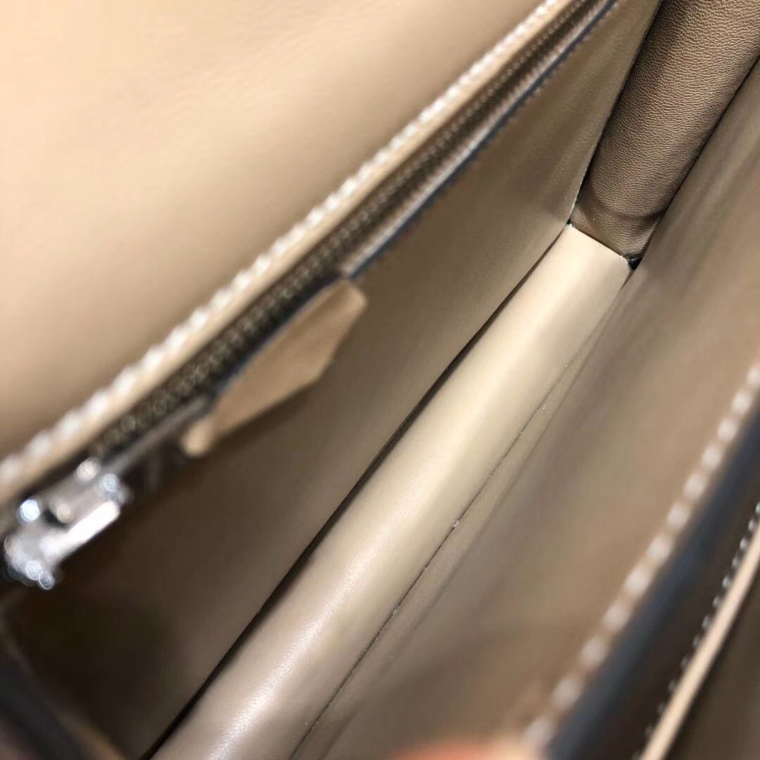 Hermes Constance23CM 爱马仕CC81斑鸠灰原厂Swift牛皮空姐包 银扣