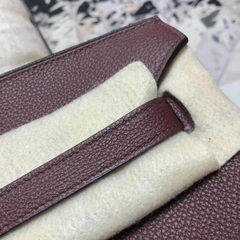 广州白云皮具城 Hermes爱马仕波尔多酒红法国小牛皮Birkin35CM铂金包 金扣