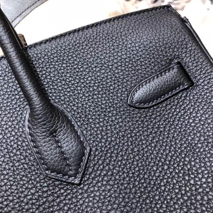 Hermes Birkin35CM 爱马仕89黑色法国小牛皮铂金包 金扣