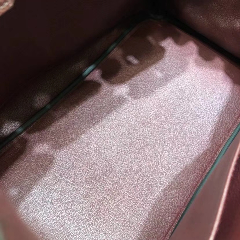 广州白云皮具城 Hermes爱马仕波尔多酒红法国小牛皮Birkin35CM铂金包 金扣