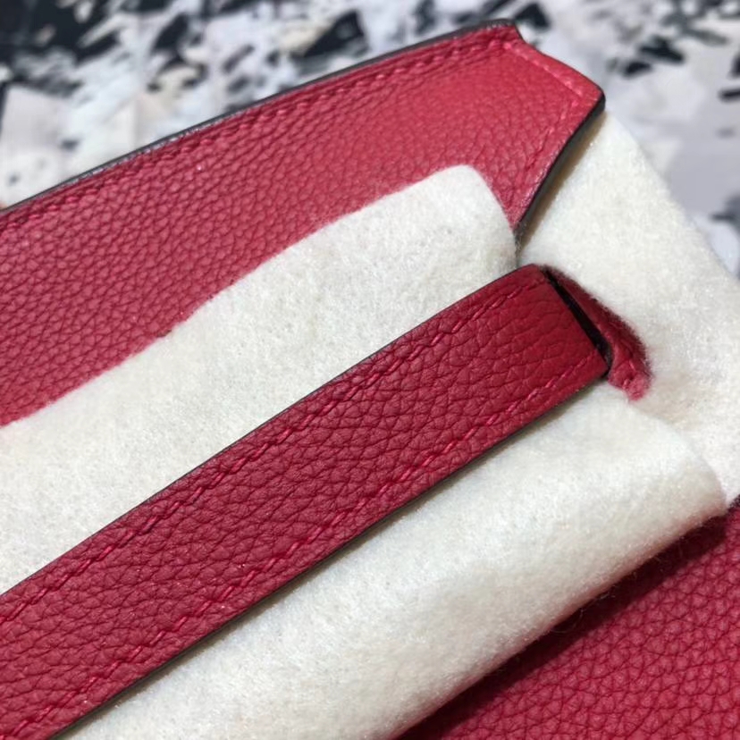厂家直销 Hermes爱马仕法国Togo小牛皮Birkin35CM铂金包 Q5中国红 金扣