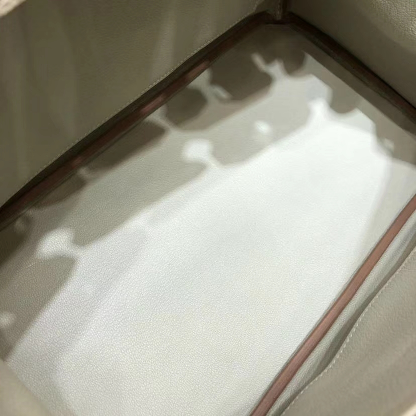 爱马仕铂金包尺寸 Hermes Birkin35CM 珍珠灰原厂Togo小牛皮 金扣