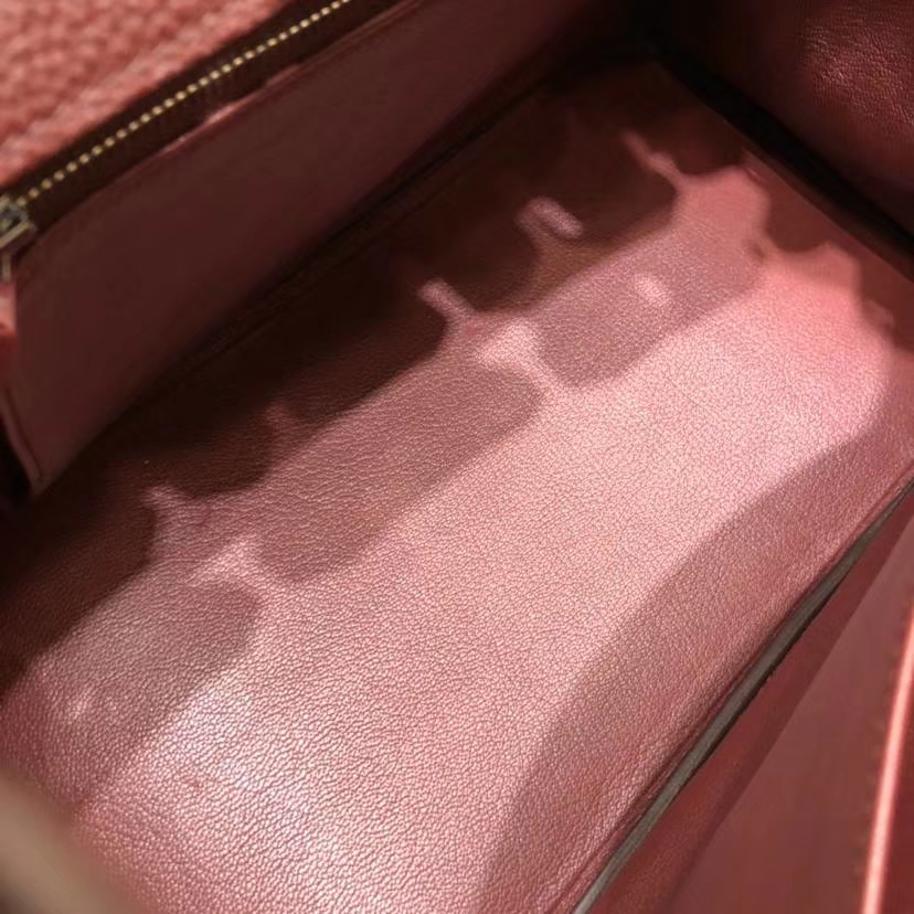 Hermes包包官网 爱马仕57波尔多酒红法国Togo小牛皮铂金包Birkin35CM 银扣