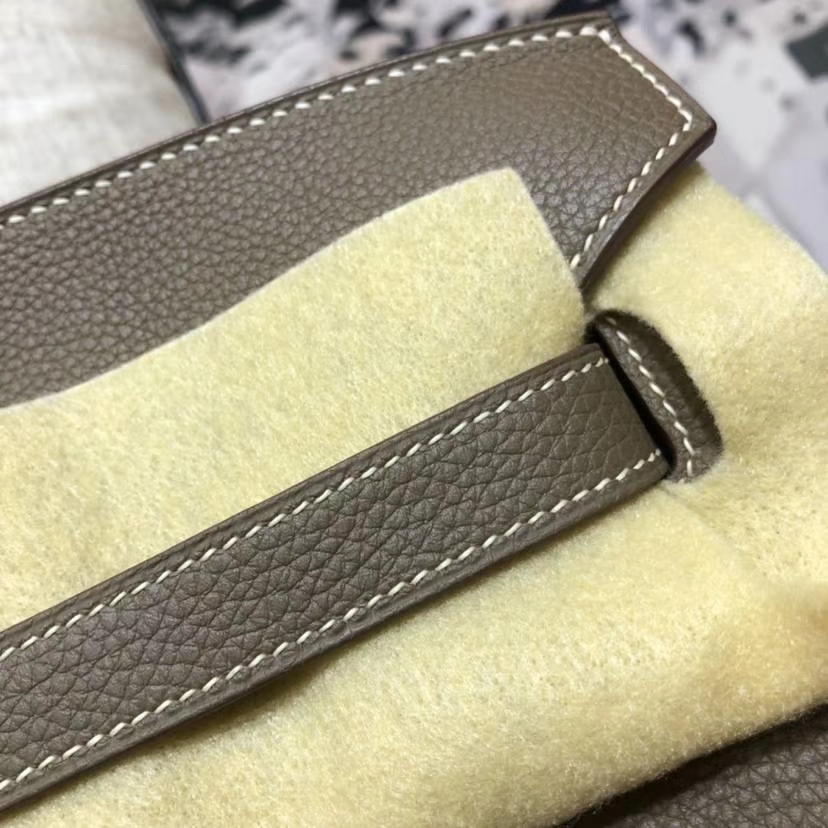 爱马仕包包官网 Hermes Birkin35CM CC18大象灰法国小牛皮铂金包 银扣