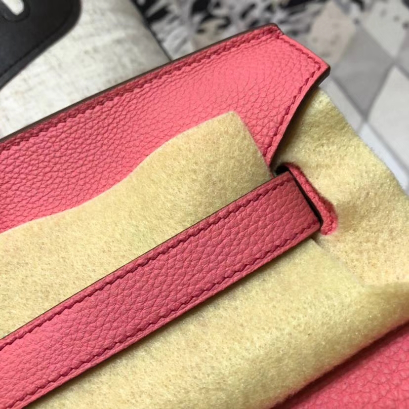 爱马仕铂金包价格 Hermes Birkin35CM 唇膏粉法国小牛皮 金扣