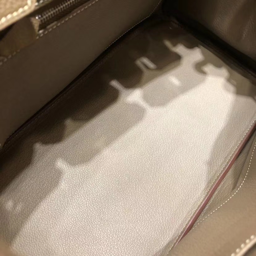 爱马仕包包官网 Hermes Birkin35CM CC18大象灰法国小牛皮铂金包 银扣