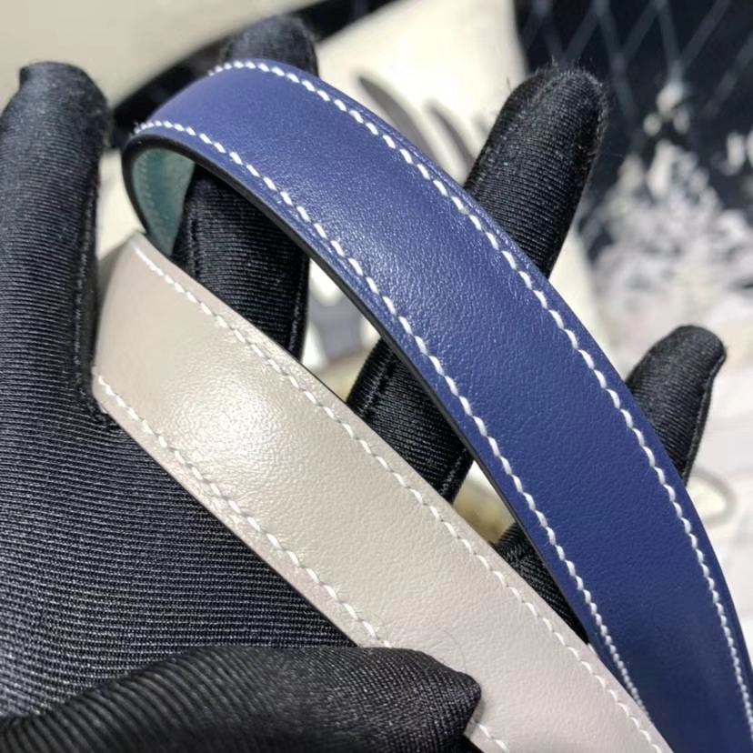 爱马仕包包官网 Hermes Double Sens 三拼色原厂Swift牛皮单肩购物包