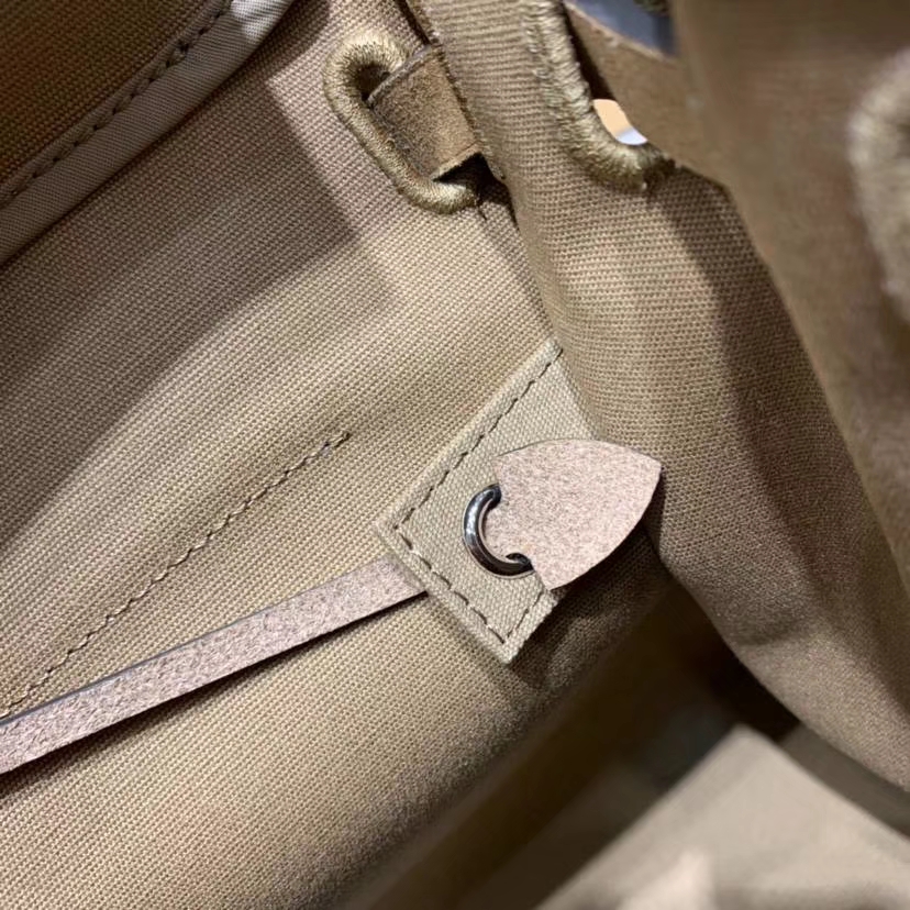 爱马仕女包价格 Hermes Herbag31CM 休闲风衣灰帆布拼马鞭皮手提包