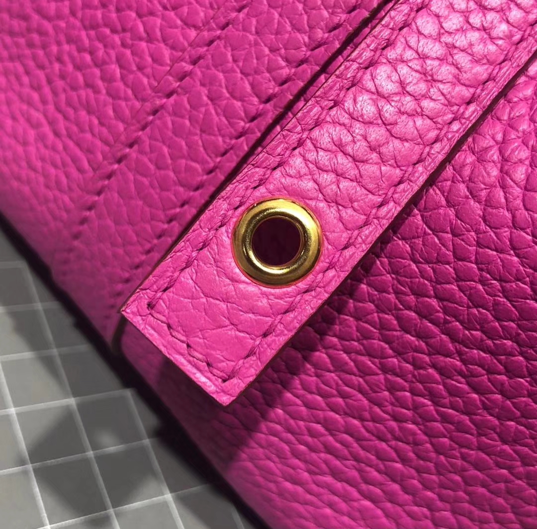 玉兰粉系列 Hermes Picotin Lock18CM 爱马仕玉兰粉顶级TC牛皮水桶包 金扣