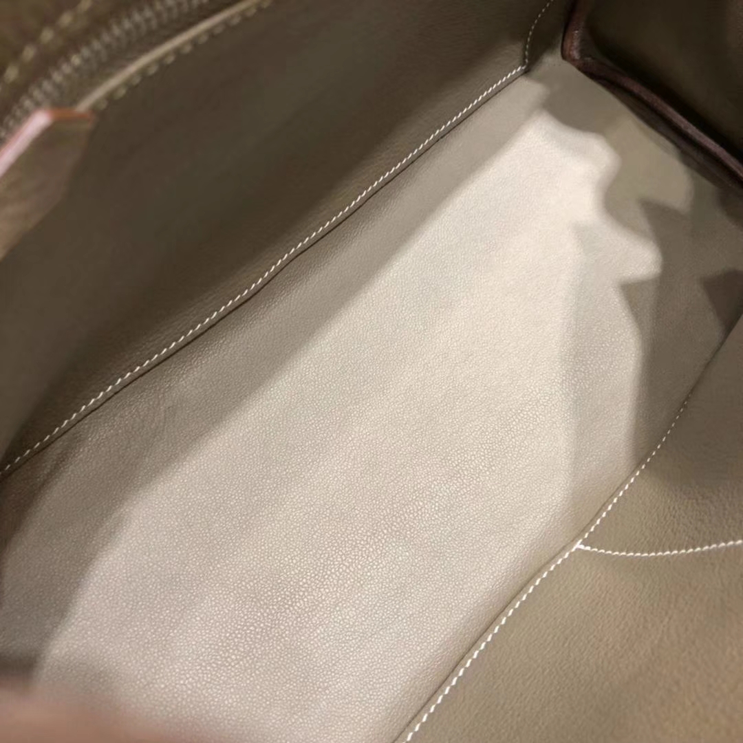 Hermes Kelly32CM 爱马仕大象灰原厂Togo小牛皮凯莉包 银扣