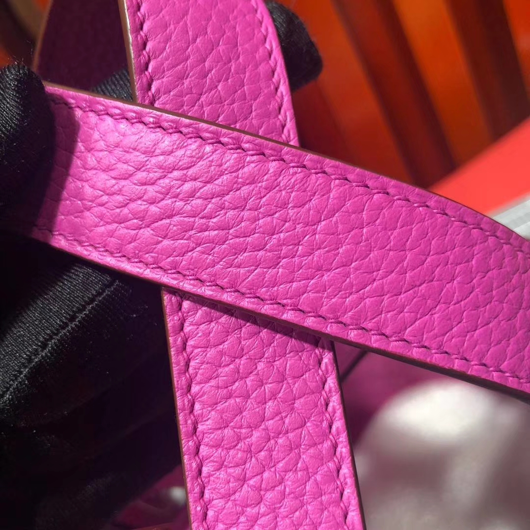 玉兰粉系列 Hermes Picotin Lock18CM 爱马仕玉兰粉顶级TC牛皮水桶包 金扣