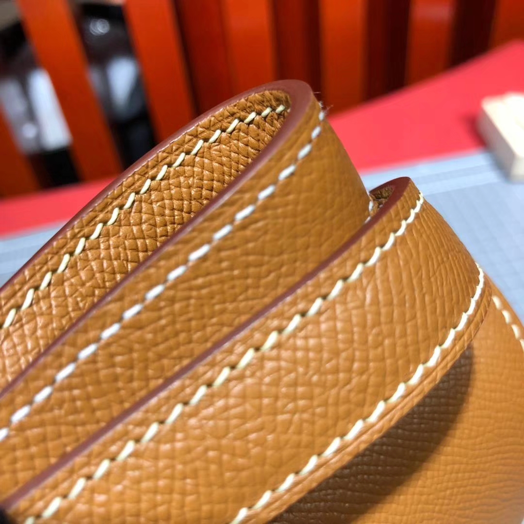 爱马仕康斯坦包尺寸 Hermes Constance24CM CK75土黄色原厂掌纹牛皮 金扣