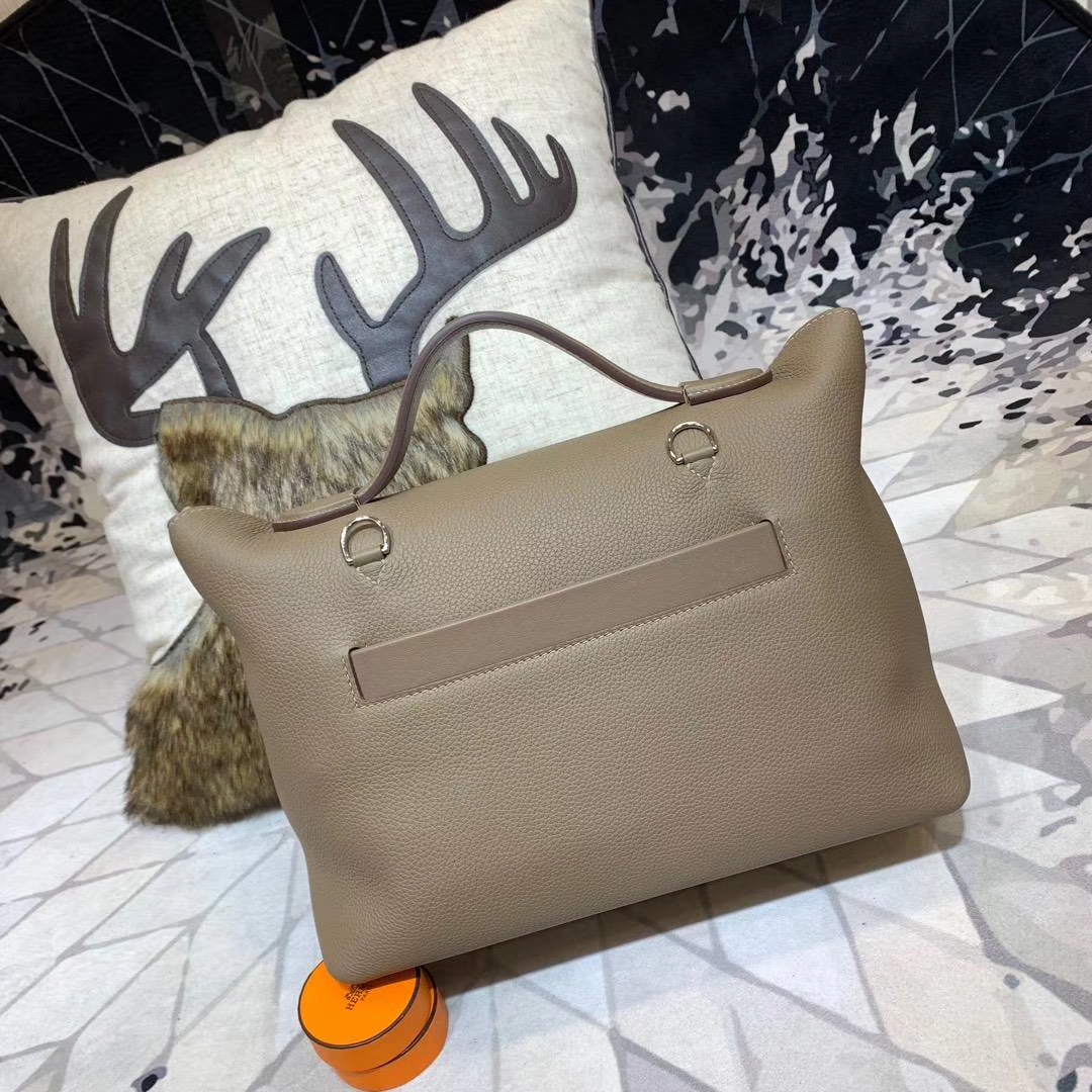 Hermes Kelly24-24 爱马仕新款凯莉包 大象灰Togo牛皮 银扣