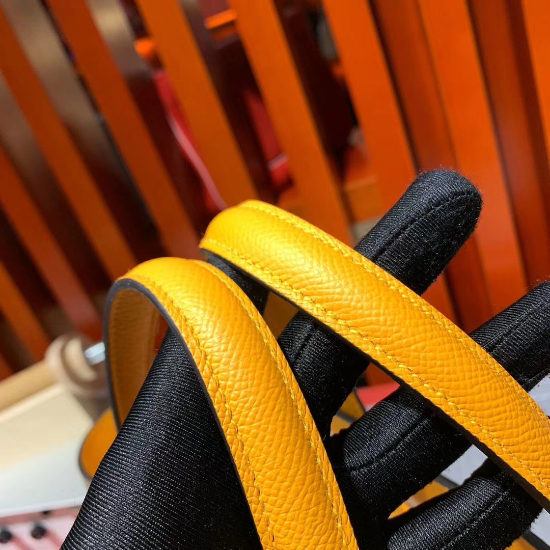 Hermes Maxibox Cabas 爱马仕8F锡器灰拼9V太阳黄手提包购物袋30CM