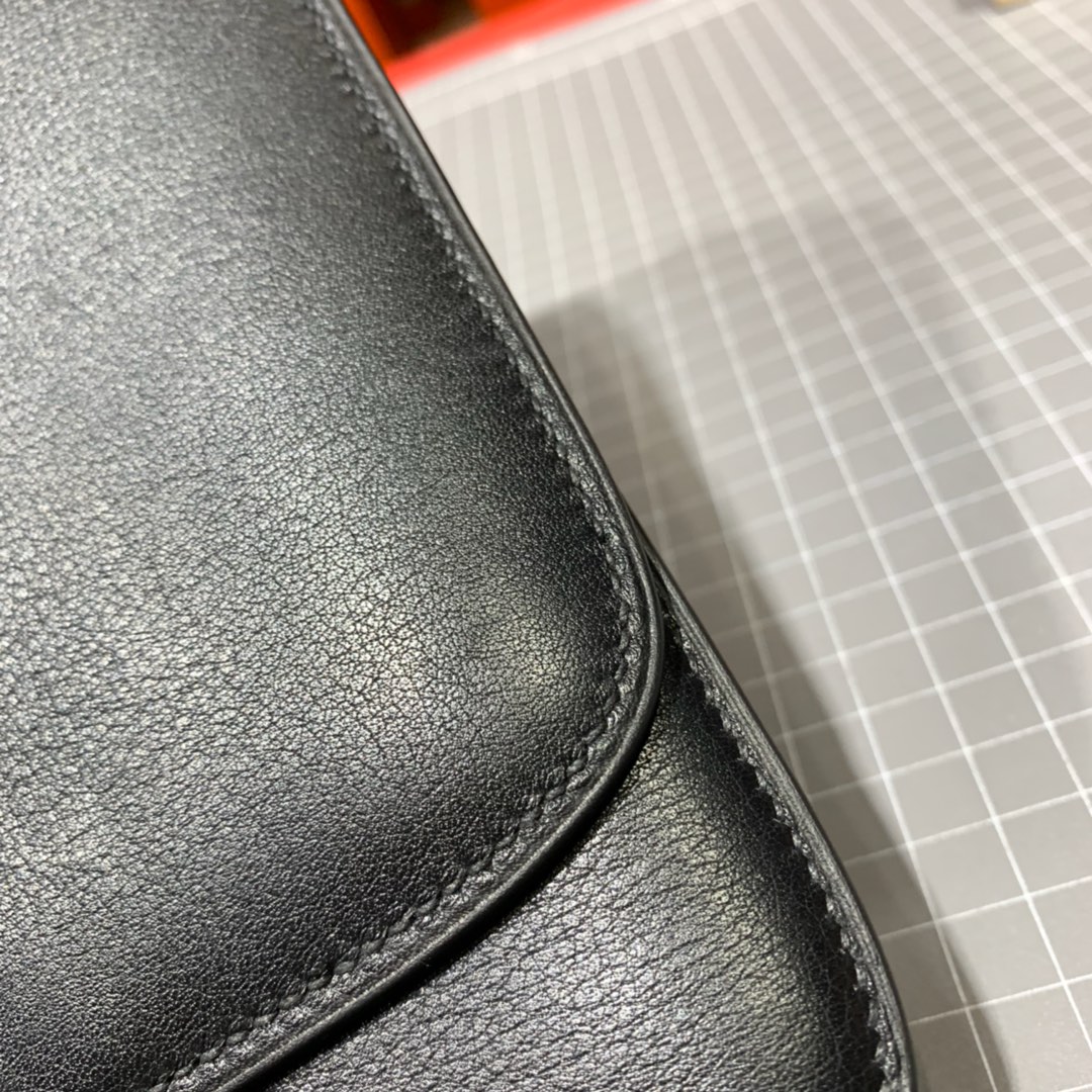 爱马仕女包价格 Hermes Constance2002 黑色Evecolour牛皮斜挎包20CM