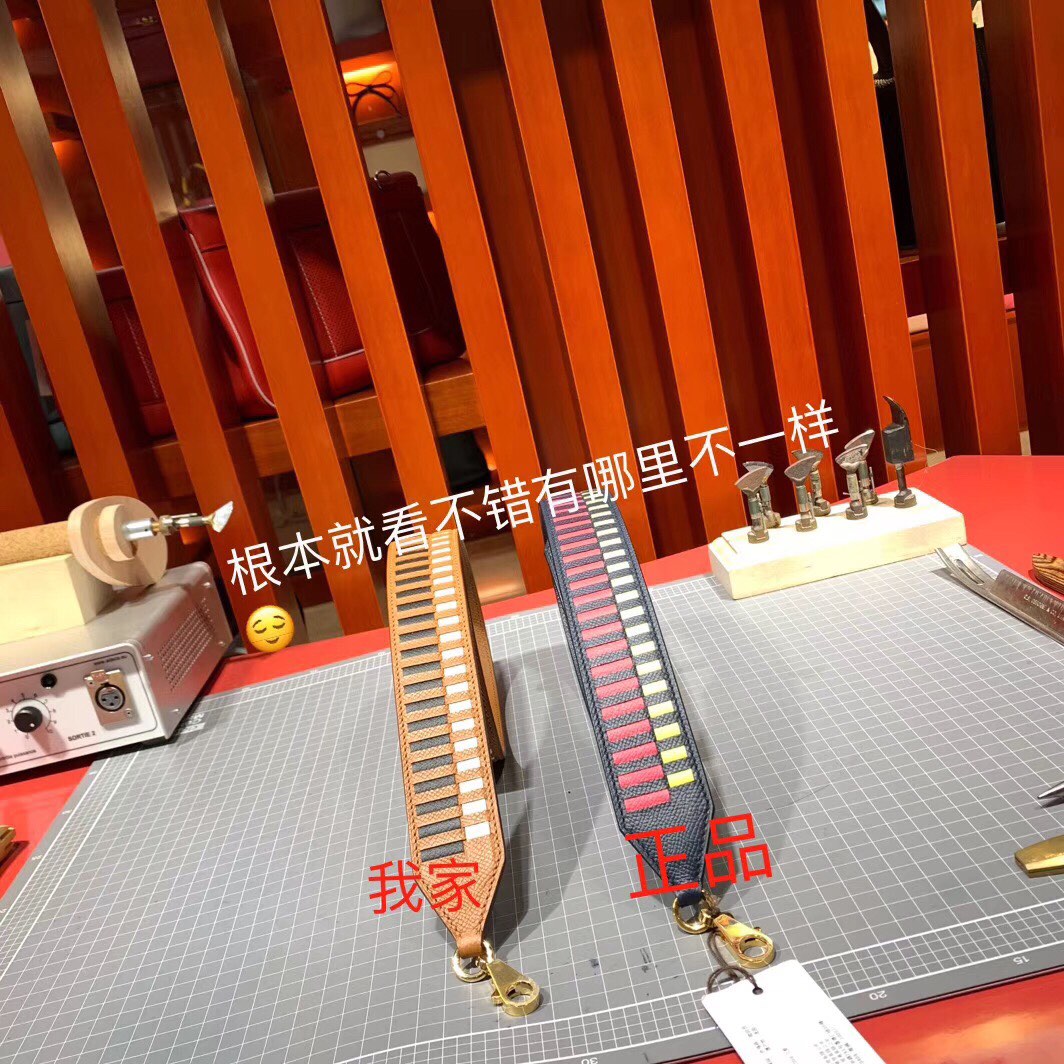 爱马仕最新限量款肩带 Hermes全手工编制百搭Epsom牛皮宽肩带